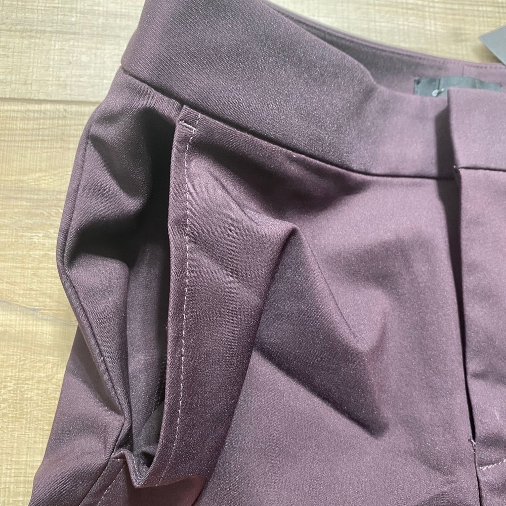 Club Monaco Women Cropped Kick Flare Size 00 Plum - Picture 5 of 13